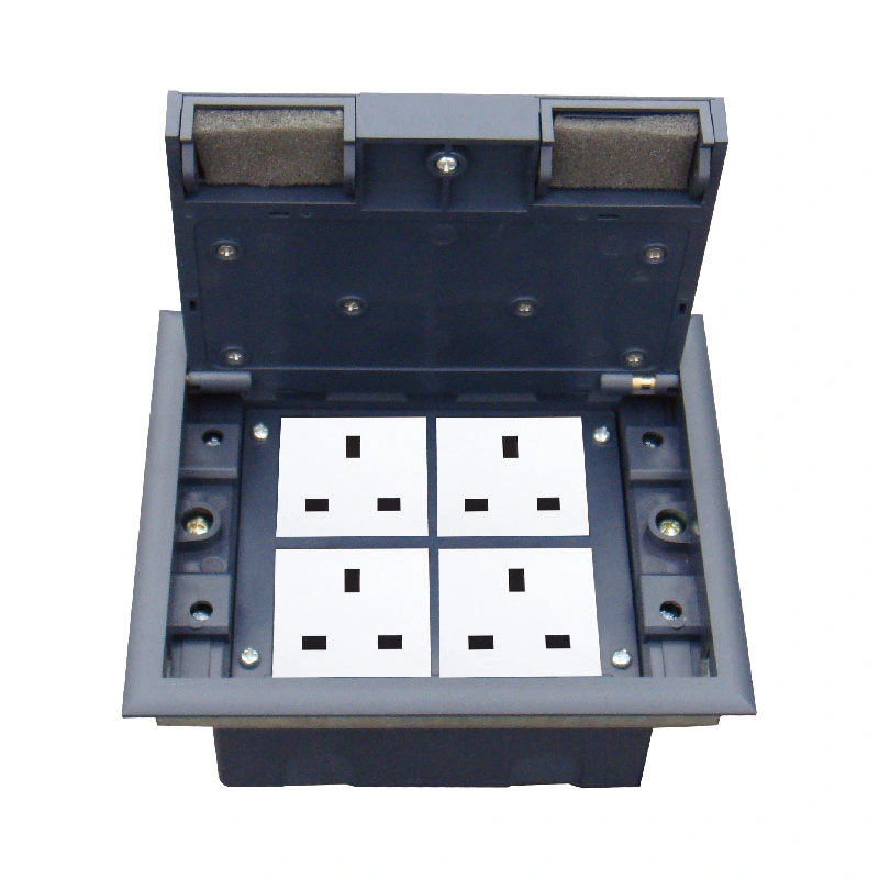 8 Moduli Capacità Socket Box Copertura Nera Socket Plastic Floor