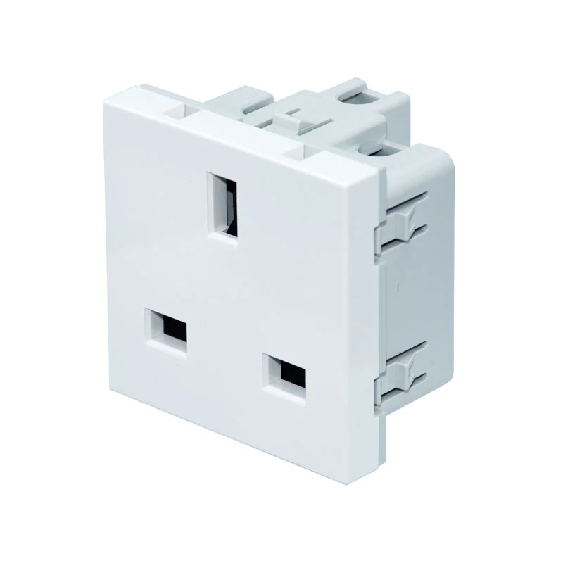 Modulu di Funzione Socket Doppiu Pole Standard Britannicu