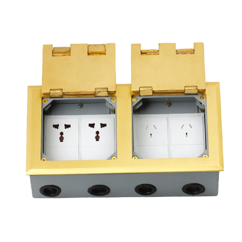 Doppia Porta Aperta Socket Floor Socket Capacità di 12 Moduli