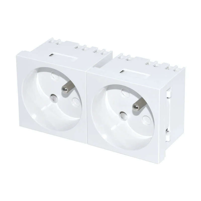 Modulu doppia funzione francese Socket White