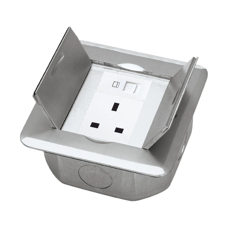 Scatola di presa di pavimentu nascosta Socket Square Open Cover Type