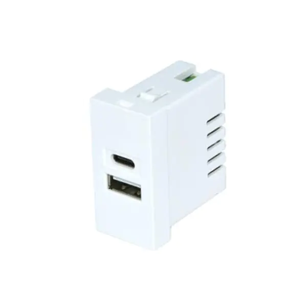 Doppiu Port TypeA + C Modulu di Socket Charger Usb